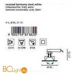 Встраиваемый спот (точечный светильник) Eglo Einbauspot gu10 87382 - Схема